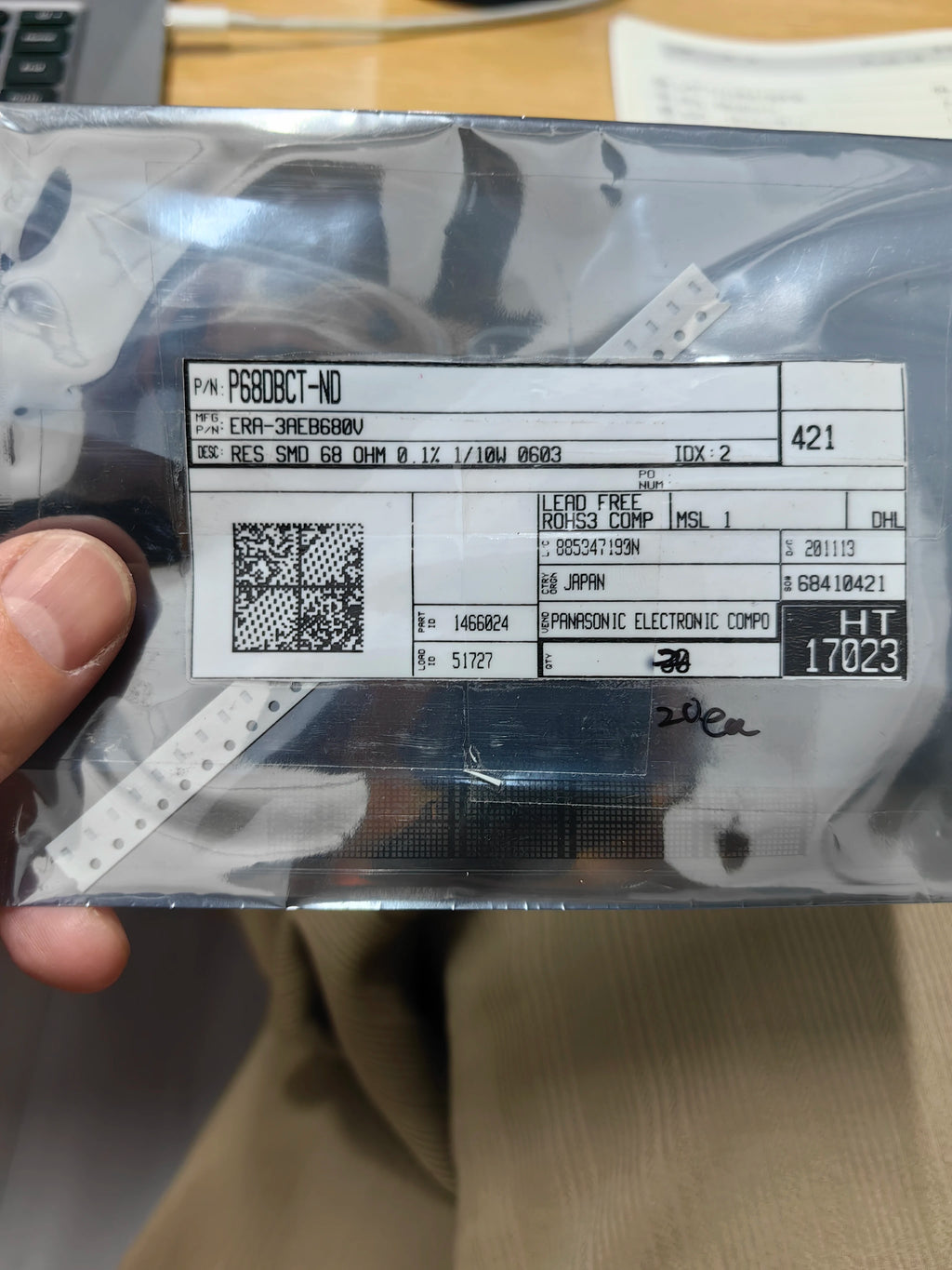 For ERA-3AEB680V SMD IC Chip General Purpose Current Limiting China Electronic Components New in Stock
