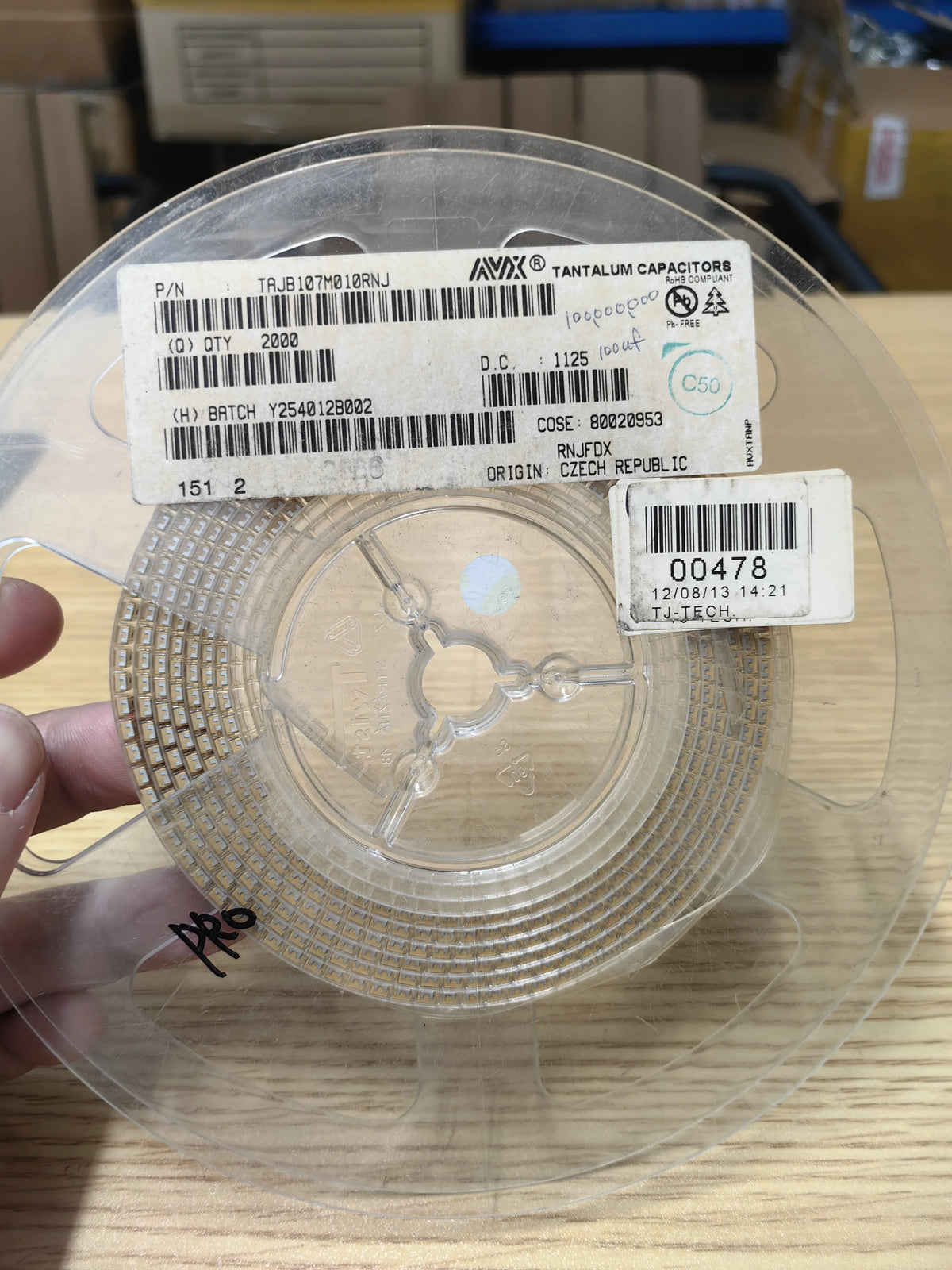 TAJB107M010RNJ SMD IC Chip New in Stock Electronic Components